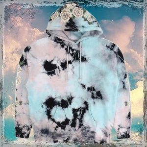 Civil Regime white rose paradise wash hoodie